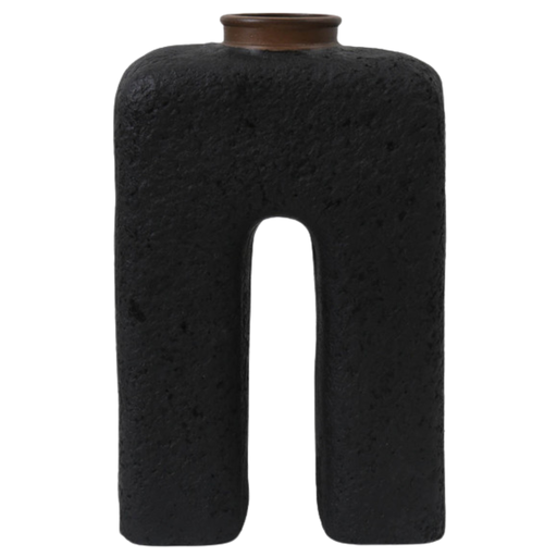 [168660-TT] Ecomix Abstract Vase Black 15in