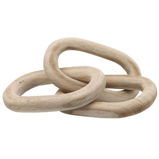 [168711-TT] Wooden Chain Links Natural 28in