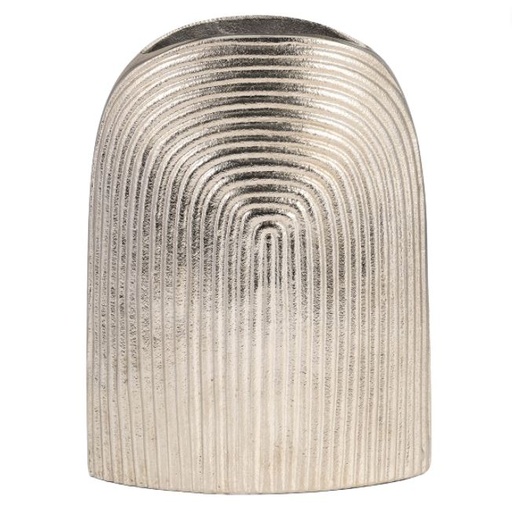 [168725-TT] Metal Arch Vase Silver 11in