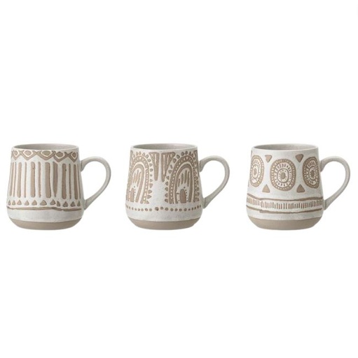 [168483-TT] Decorative Stoneware Mug