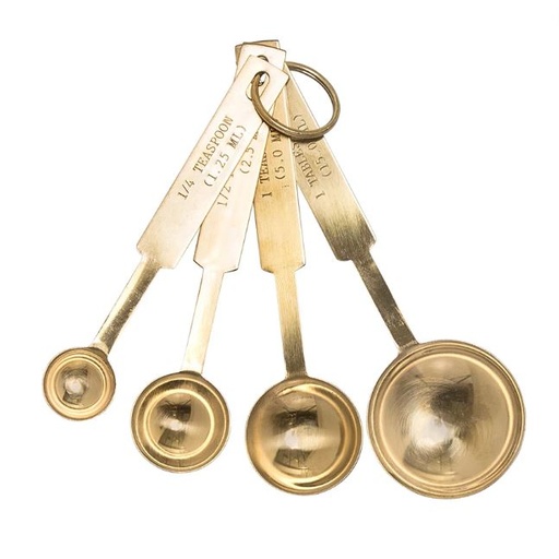 [168501-TT] Stainless Steel Measuring Spoons Gold