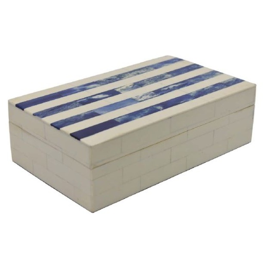 [168933-TT] Decorative Striped Wooden Box