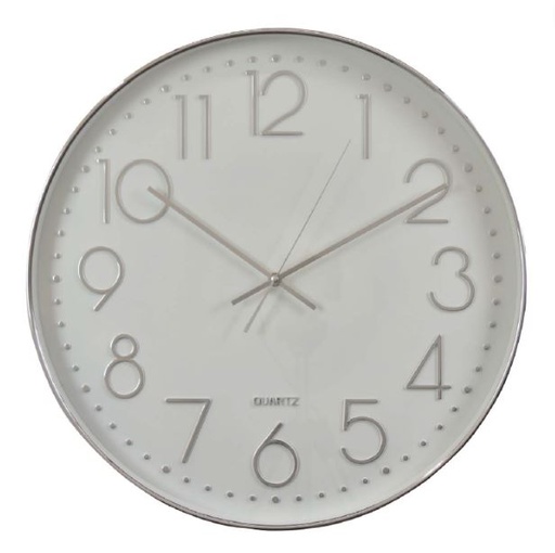 [168955-TT] Wall Clock Silver