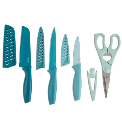 [169383-TT] Core Home Everyday Kitchen Cutlery Set with Sheaths 8pc