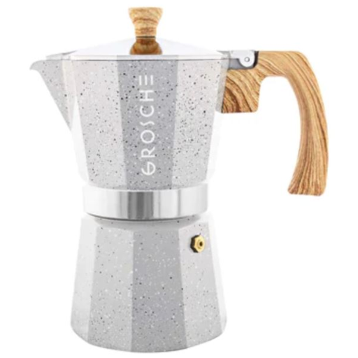 [169507-TT] Grosche Stovetop Espresso Coffee Maker Grey