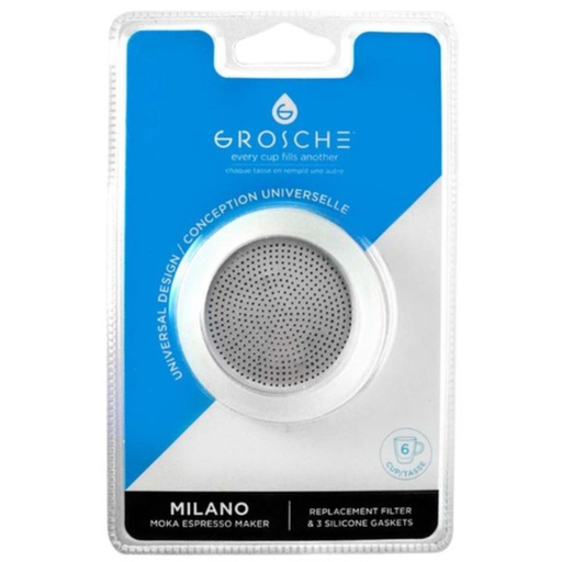 [169508-TT] Grosche Milano Stovetop Espresso Coffee Maker Replacement Silicone Seals S/3