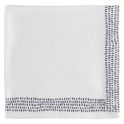 [170109-TT] Wavy Dots White Napkin