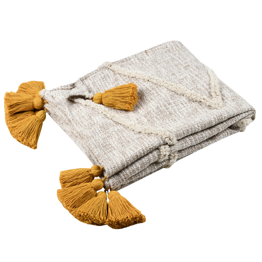 [170352-TT] Beloha Naturel Throw 50x60in