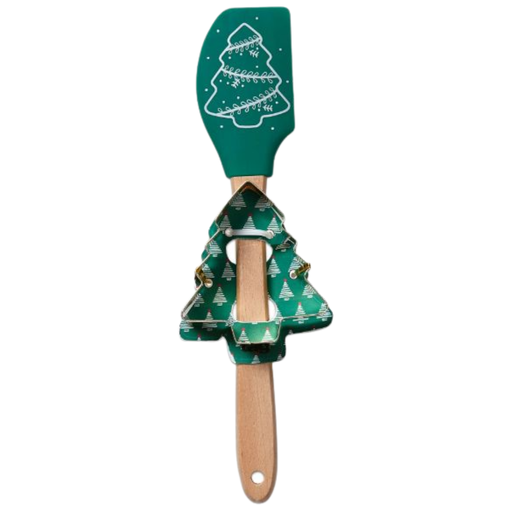[171091-TT] Spruce Cookie Cutter Spatula S/2