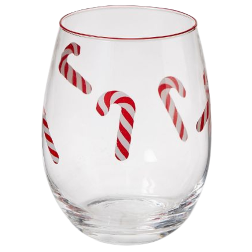 [171103-TT] Candy Cane Stemless Wine