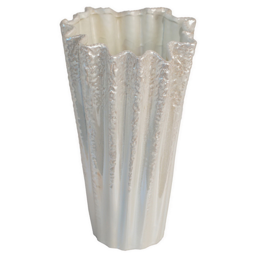 [171310-TT] Fluted Ceramic Vase 16in