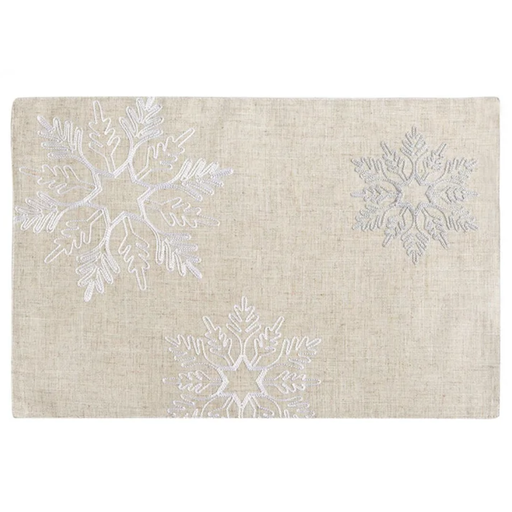 [171360-TT] Natural Snowflake Placemat