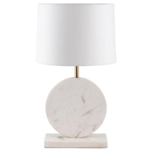 [171488-TT] Round Marble Table Lamp 25in