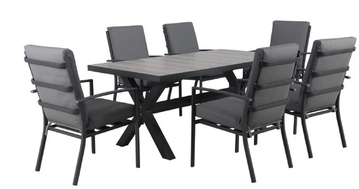 [171584-TT] Playa Dining Table Gunmetal