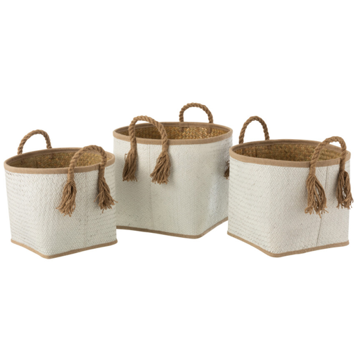 [171612-TT] Palm Leaf Basket 16in