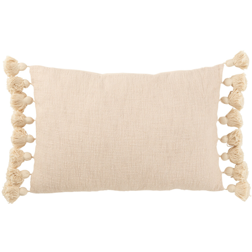 [171651-TT] Peach Tassel Pillow 23x15in