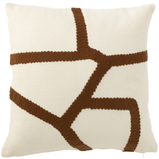 [171657-TT] Brown Striped Pillow 17in
