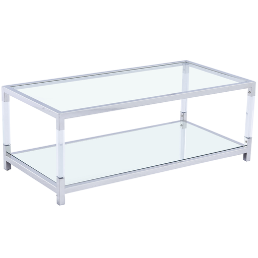 [171705-TT] Acrylic and Glass Coffee Table