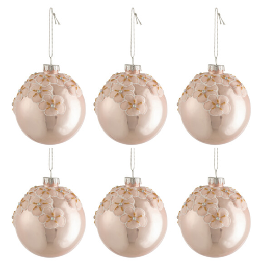[171715-TT] Shell Pink Glass Ornament 3in
