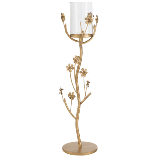 [171718-TT] Gold Ornate Candle Holder 26in