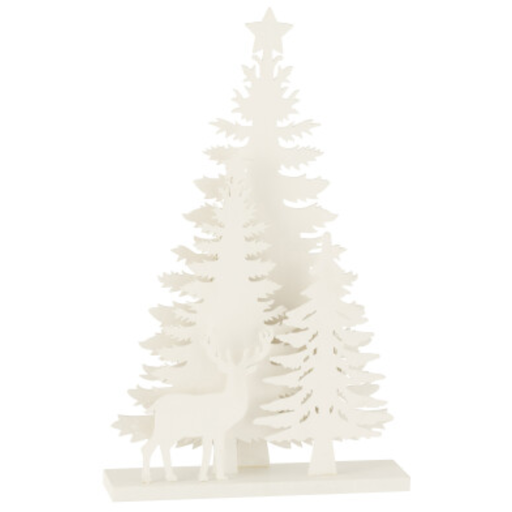 [171753-TT] Trees & Reindeer Tealight Holder Sm