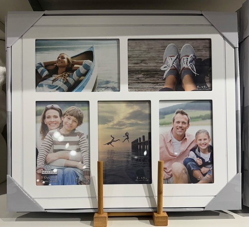 [171811-TT] White Caldwell Picture Frame 3 Op 4x6