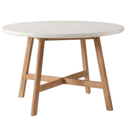 [171843-TT] Bali Round Table with Terrazzo Top 59in