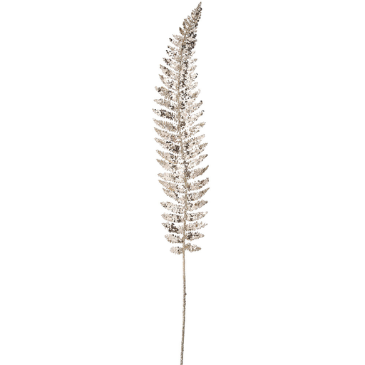 [171983-TT] Glittered Fern Spray Champagne 39in