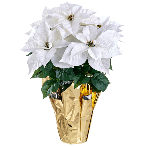 [171995-TT] Poinsettia Bush White 26in