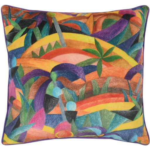 [172439-TT] Paysage Pillow Multicolor 18in
