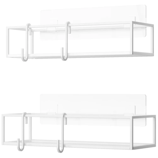 [172775-TT] Cubiko Shower Bin Set of 2 White