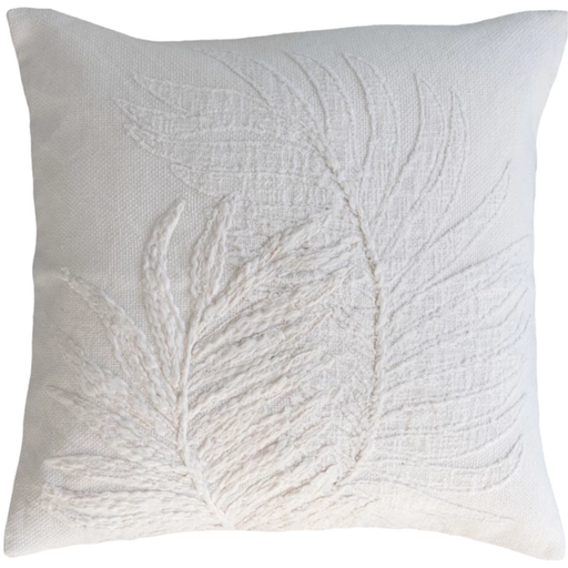 [172637-TT] Botanical Embroidered Pillow 20in