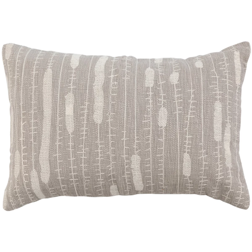 [172638-TT] Cotton Lumbar Embroidered Pillow 16x24in