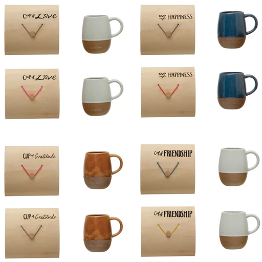 [172642-TT] Mug with Gift Box and Saying, 3 Colors, 4 Styles