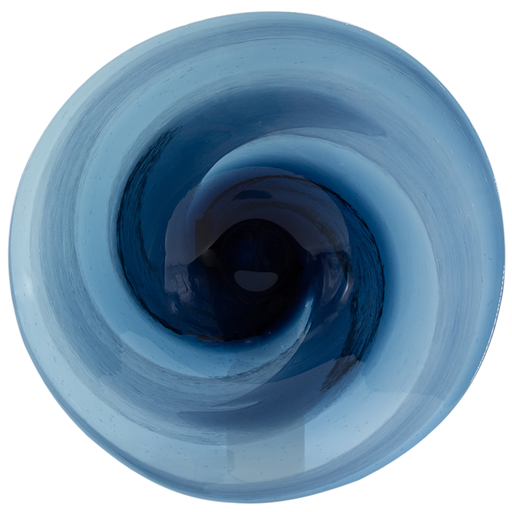 [172715-TT] Blue Glass Plate 17.5in