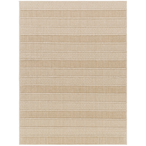 [173303-TT] Rockport Tan Indoor Outdoor Rug 5x7