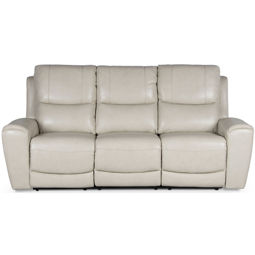 [173324-TT] Laurel Leather Dual-Power Reclining Sofa, Ivory
