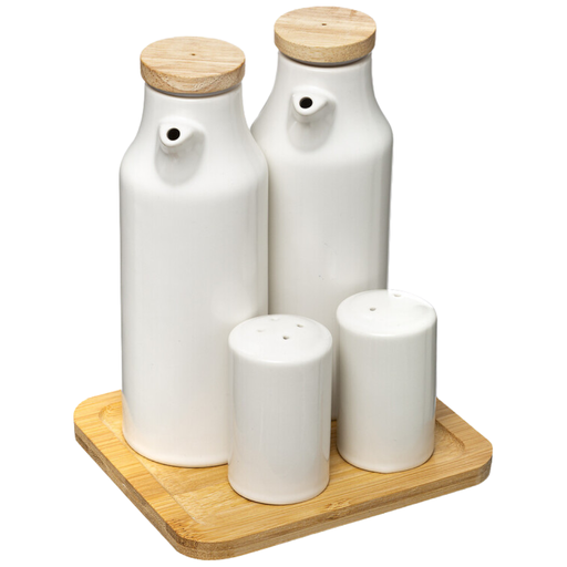 [173390-TT] Ceramic Deluxe Condiment Set