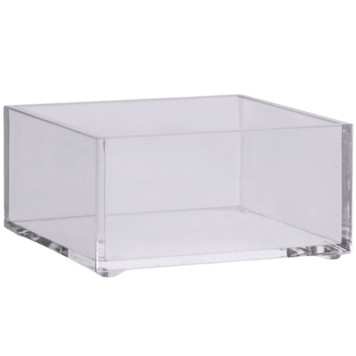 [173424-TT] Square Storage Tray Clear Small