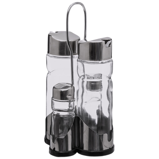 [173450-TT] Glass Deluxe Condiment Set