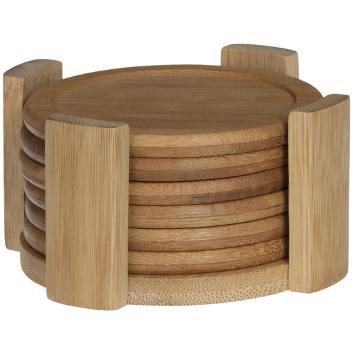 [173483-TT] Bamboo Coasters 7pc