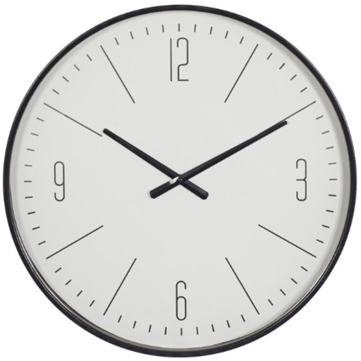 [173608-TT] Black & White Clock 20in 