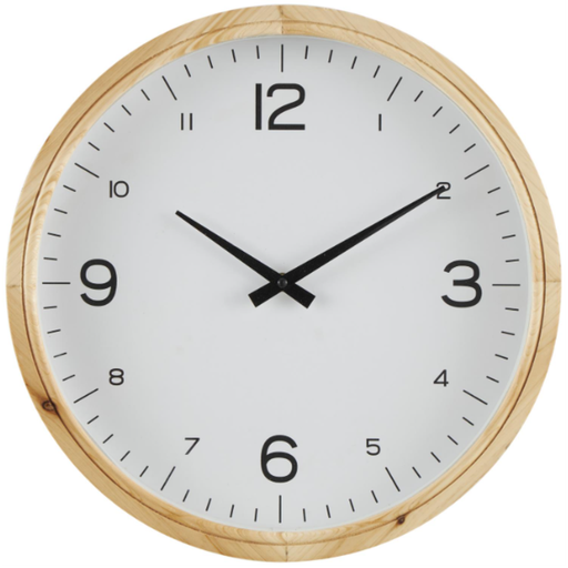 [173609-TT] Wood Frame Clock 16in 