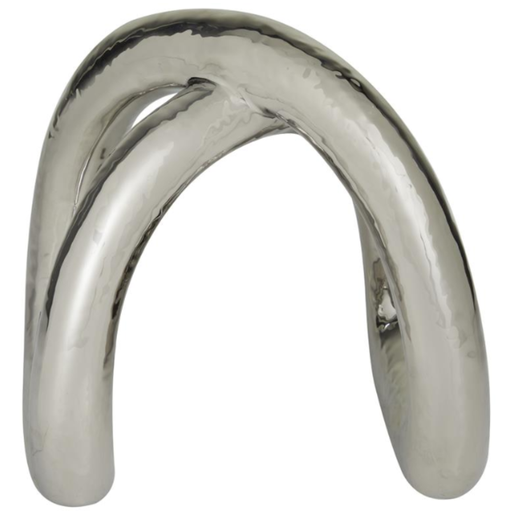 [173684-TT] Silver Infinity Sculpture 8in
