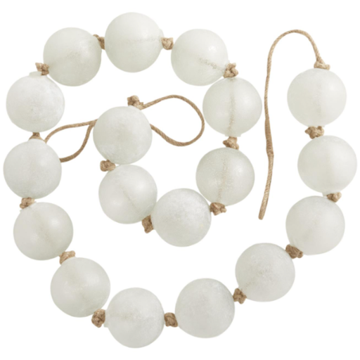 [173699-TT] Glass Bead Garland White 91in