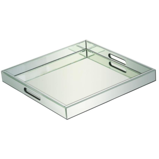[173703-TT] Square Mirrored Tray 20in 