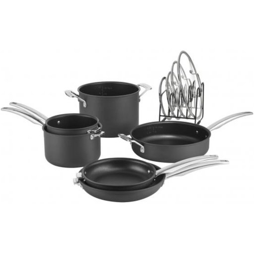 [173746-TT] Cuisinart Anodized Nesting Cookware Set 11pc