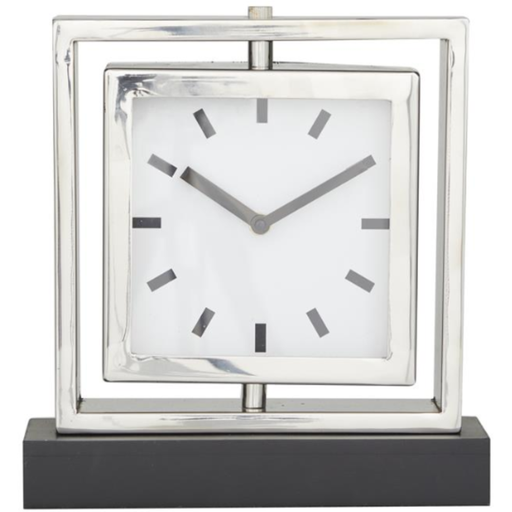 [173822-TT] Aluminum Table Clock 9x10in