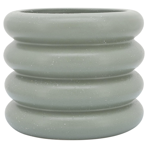[173825-TT] Ceramic Bibendum Planter Green 10in