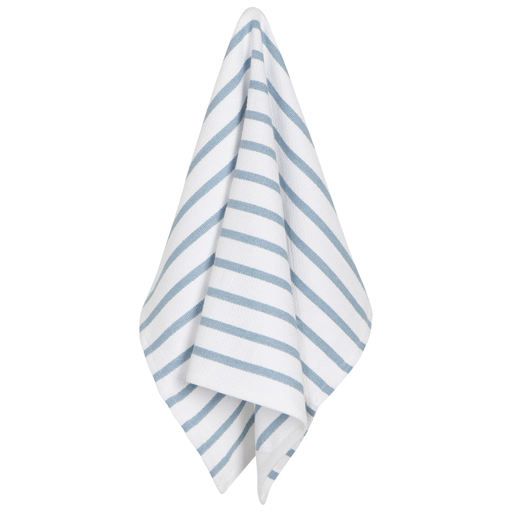 [174089-TT] Basketweave Kitchen Towel Slate Blue